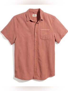 Marine Layer Short Sleeve Classic Stretch Selvage Shirt